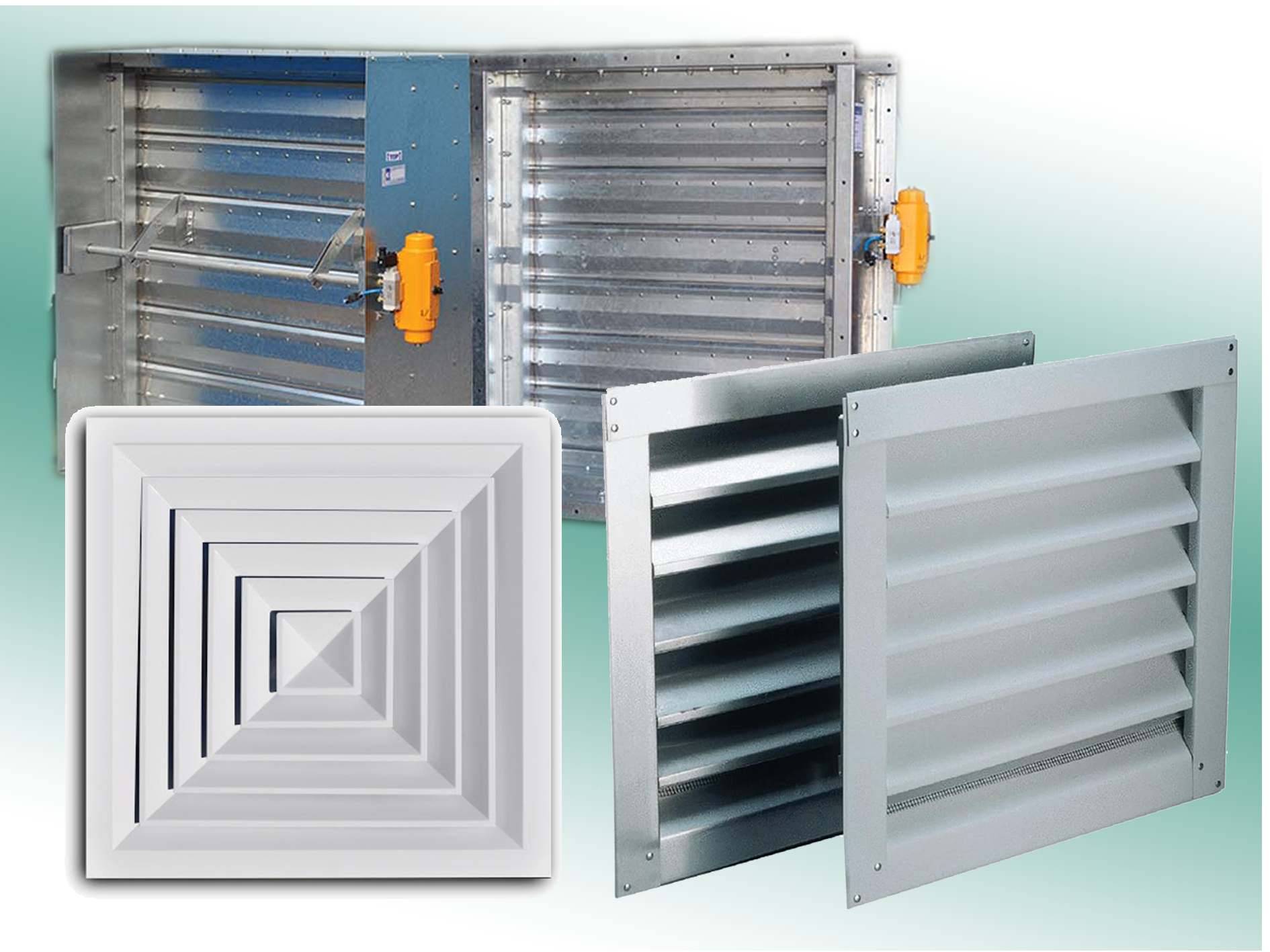 Damper, Diffuser, and Louver